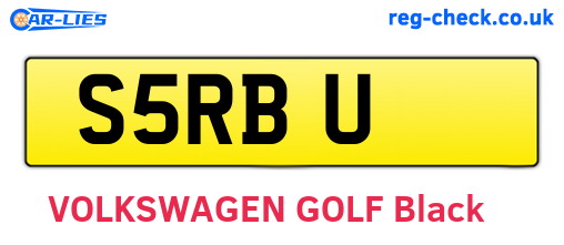 S5RBU are the vehicle registration plates.