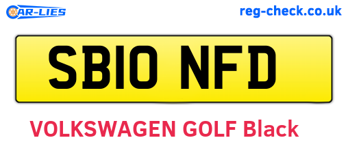 SB10NFD are the vehicle registration plates.