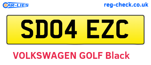 SD04EZC are the vehicle registration plates.
