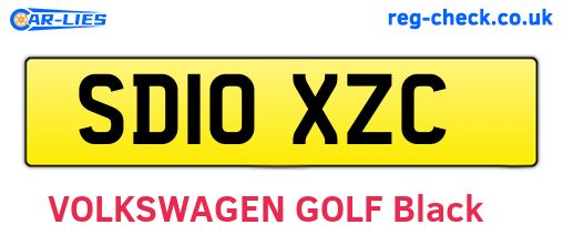 SD10XZC are the vehicle registration plates.