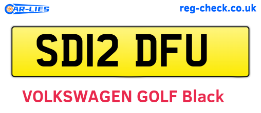 SD12DFU are the vehicle registration plates.