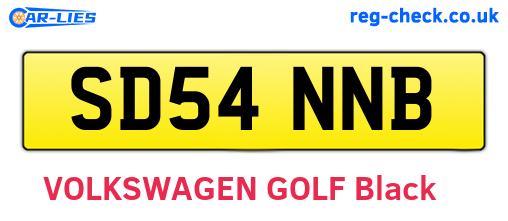 SD54NNB are the vehicle registration plates.