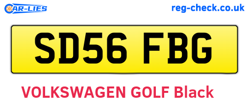 SD56FBG are the vehicle registration plates.
