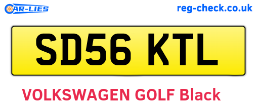 SD56KTL are the vehicle registration plates.