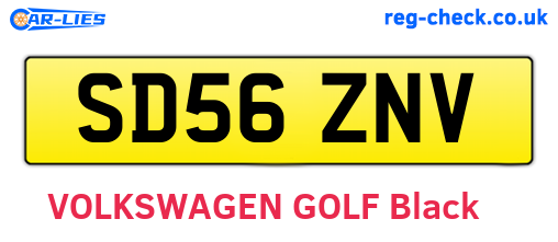 SD56ZNV are the vehicle registration plates.