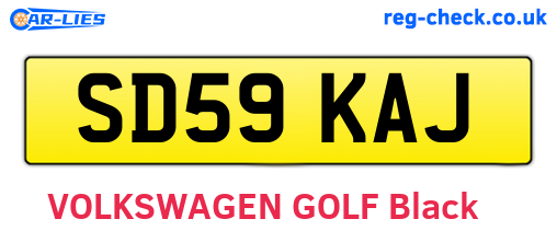 SD59KAJ are the vehicle registration plates.