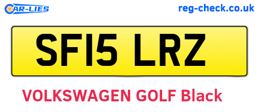 SF15LRZ are the vehicle registration plates.
