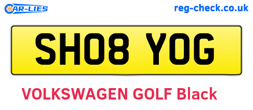 SH08YOG are the vehicle registration plates.