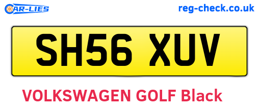 SH56XUV are the vehicle registration plates.