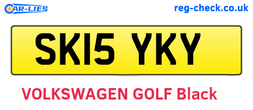 SK15YKY are the vehicle registration plates.