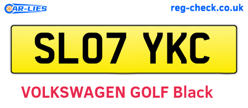 SL07YKC are the vehicle registration plates.
