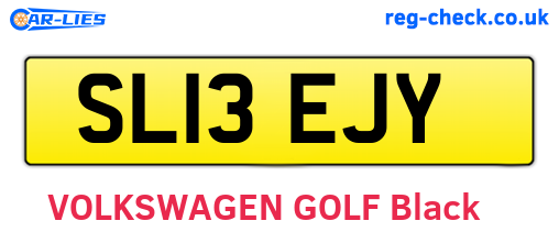 SL13EJY are the vehicle registration plates.