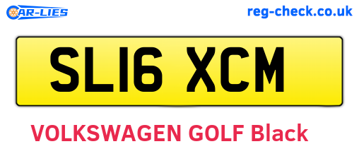 SL16XCM are the vehicle registration plates.
