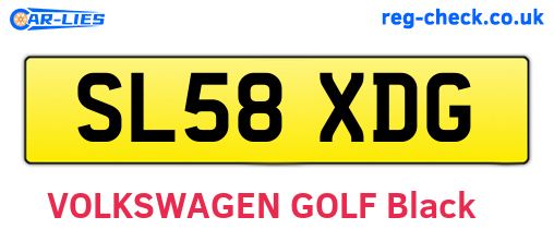 SL58XDG are the vehicle registration plates.