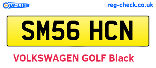 SM56HCN are the vehicle registration plates.