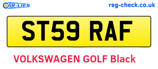 ST59RAF are the vehicle registration plates.