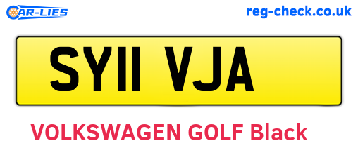 SY11VJA are the vehicle registration plates.