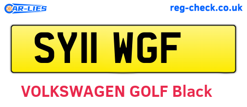 SY11WGF are the vehicle registration plates.