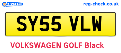 SY55VLW are the vehicle registration plates.