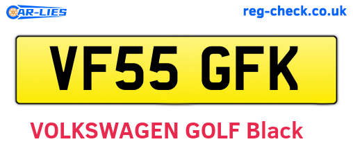 VF55GFK are the vehicle registration plates.