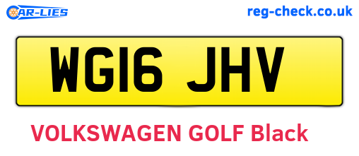 WG16JHV are the vehicle registration plates.