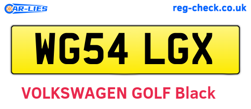WG54LGX are the vehicle registration plates.