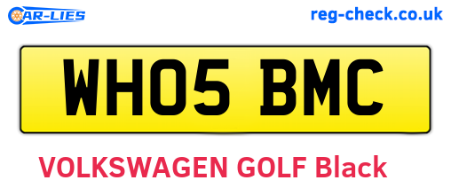 WH05BMC are the vehicle registration plates.