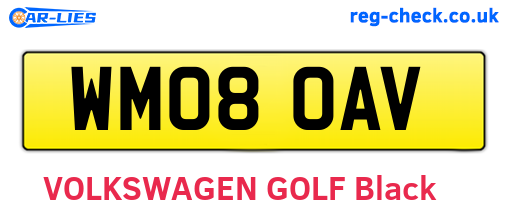 WM08OAV are the vehicle registration plates.