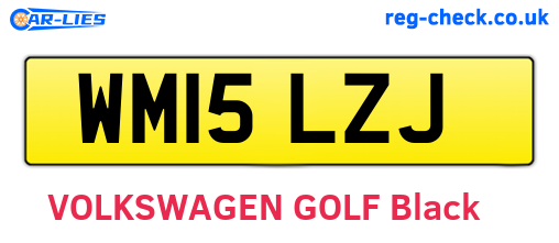 WM15LZJ are the vehicle registration plates.