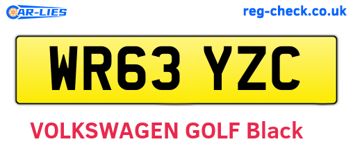WR63YZC are the vehicle registration plates.