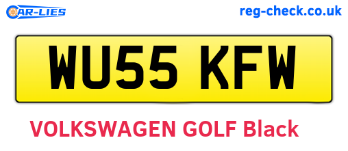 WU55KFW are the vehicle registration plates.