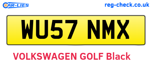 WU57NMX are the vehicle registration plates.