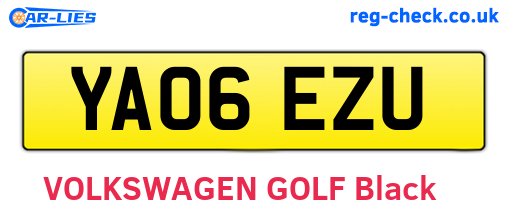 YA06EZU are the vehicle registration plates.