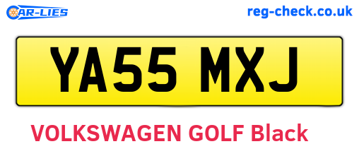 YA55MXJ are the vehicle registration plates.