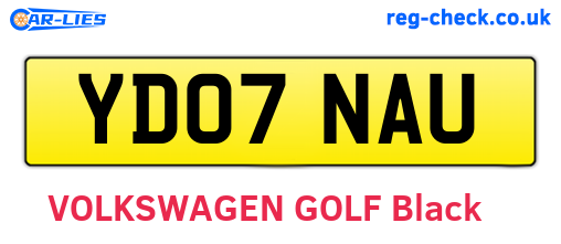 YD07NAU are the vehicle registration plates.
