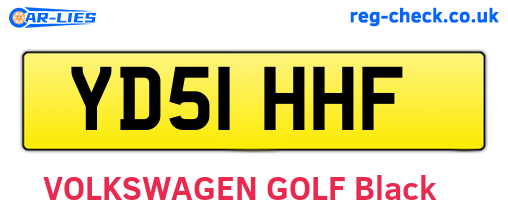 YD51HHF are the vehicle registration plates.