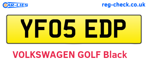 YF05EDP are the vehicle registration plates.