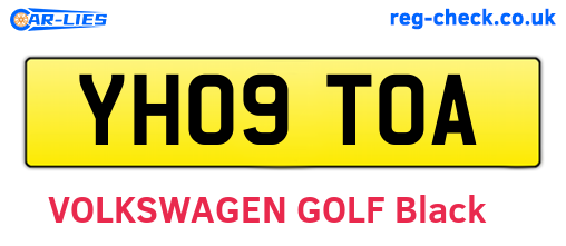YH09TOA are the vehicle registration plates.