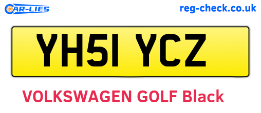 YH51YCZ are the vehicle registration plates.
