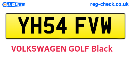 YH54FVW are the vehicle registration plates.