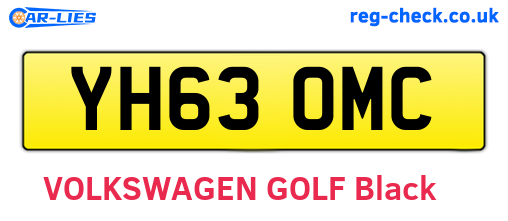 YH63OMC are the vehicle registration plates.