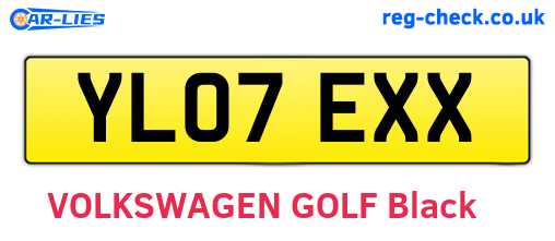YL07EXX are the vehicle registration plates.