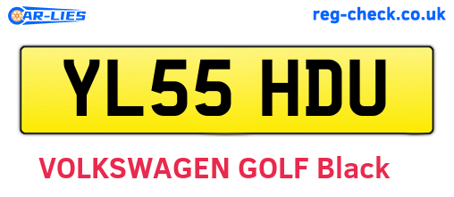 YL55HDU are the vehicle registration plates.