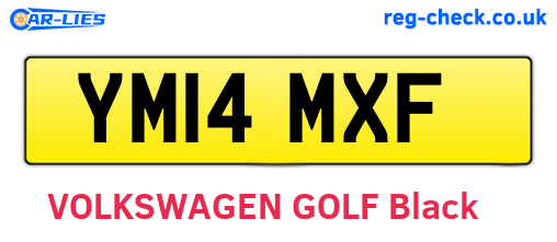 YM14MXF are the vehicle registration plates.