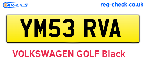 YM53RVA are the vehicle registration plates.