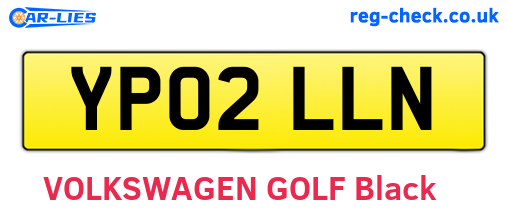 YP02LLN are the vehicle registration plates.