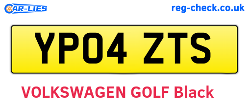 YP04ZTS are the vehicle registration plates.