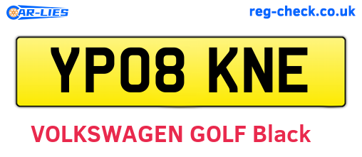 YP08KNE are the vehicle registration plates.