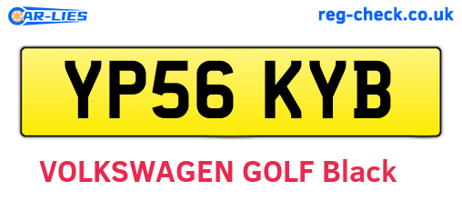 YP56KYB are the vehicle registration plates.