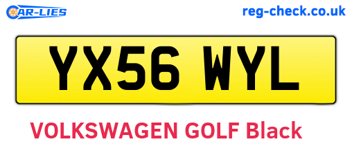 YX56WYL are the vehicle registration plates.